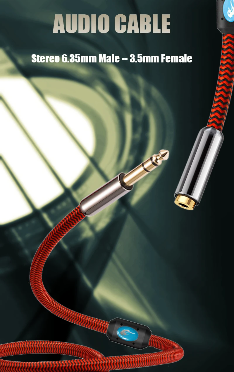Cable de audio OFC con conectores chapados en oro
