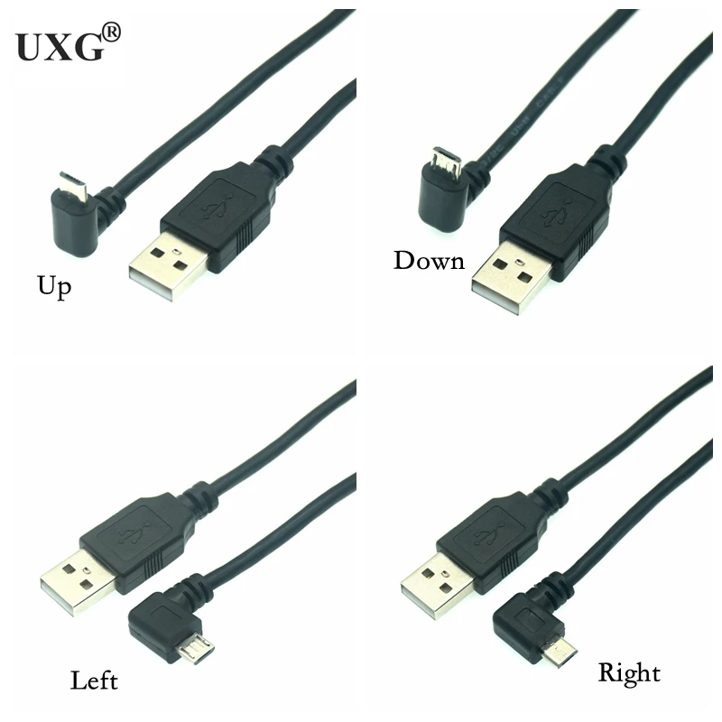 Cable Micro USB 90° Carga y Sincronización para Tablet