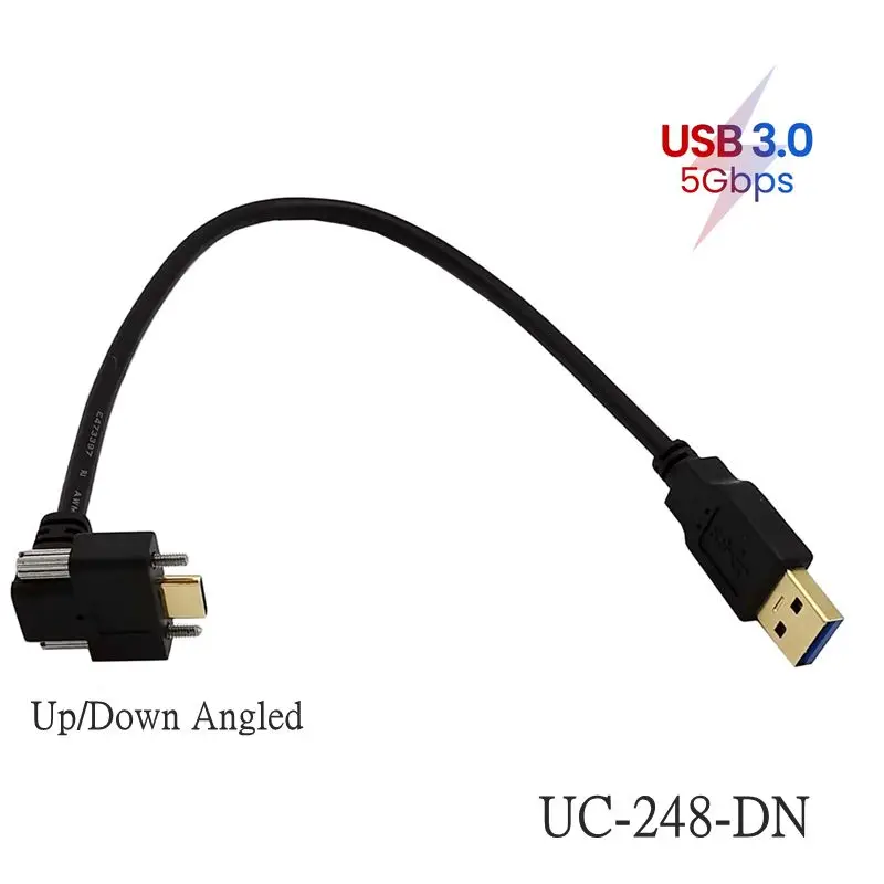 Conector USB-C reversible con detalle de bloqueo