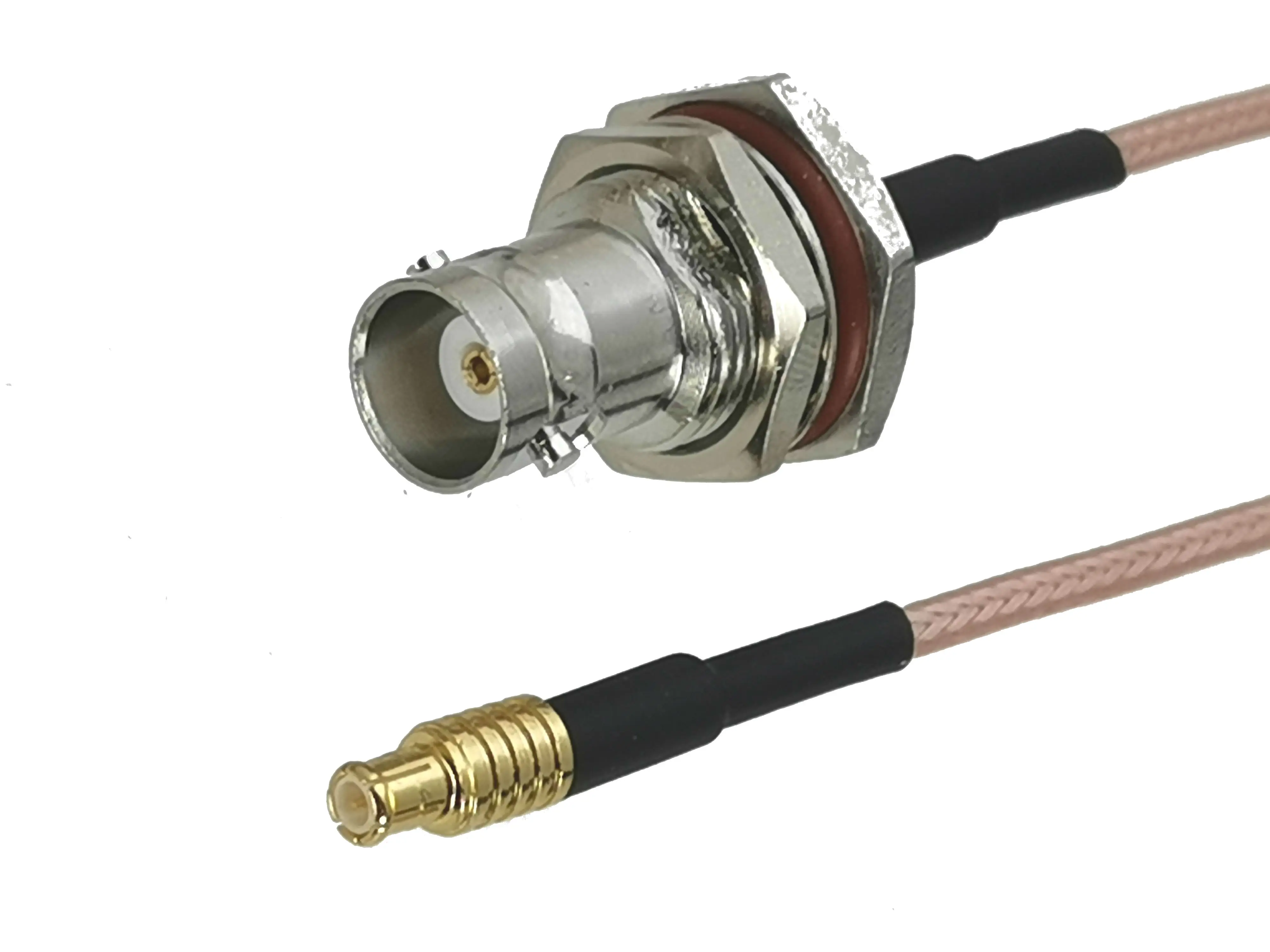 Conector BNC hembra bulkhead con cable RG316