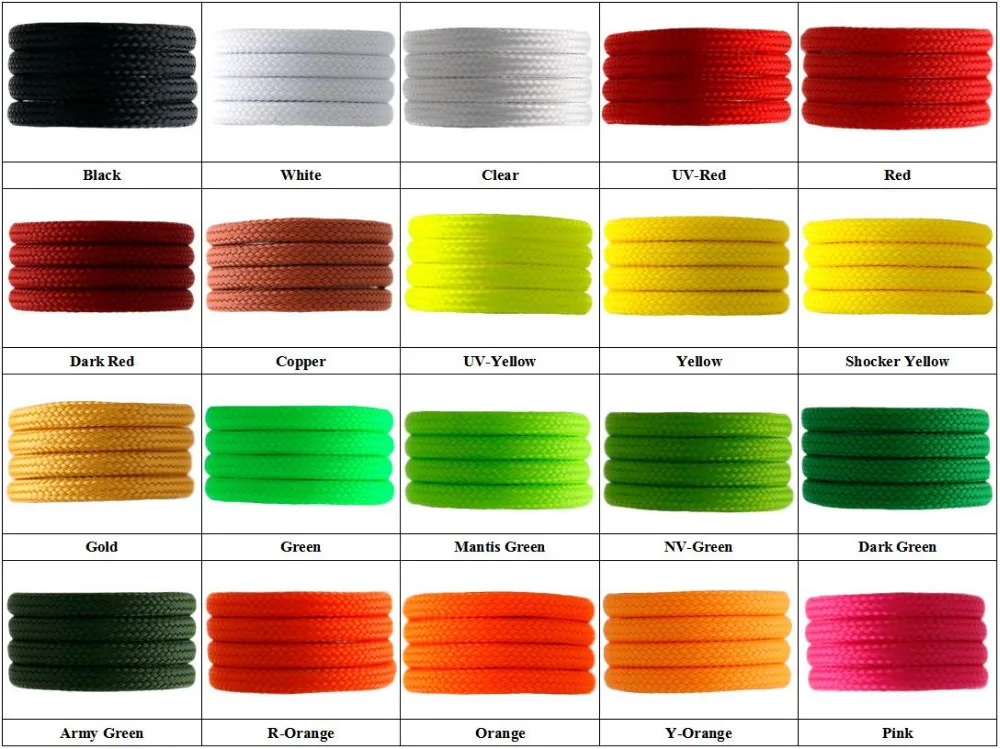 Paleta de colores disponible