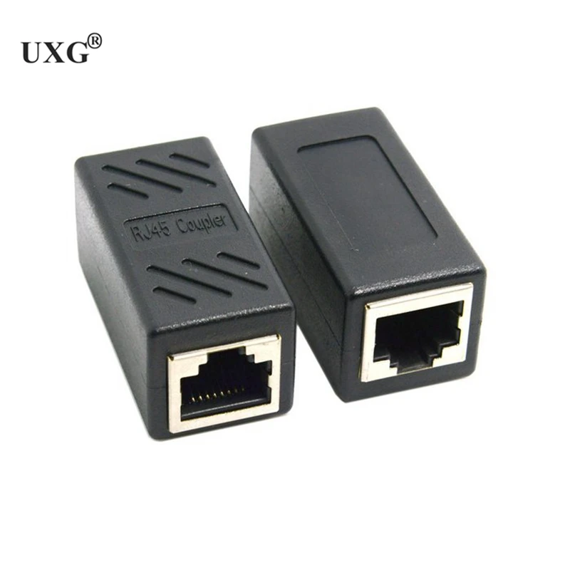 Vista frontal del adaptador UXG RJ45 hembra a hembra