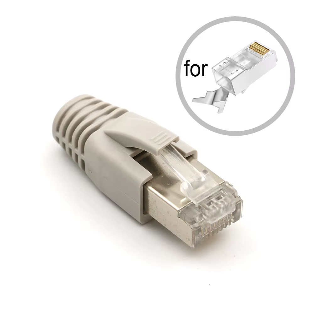 Tapas protectoras para conectores RJ45 en varios colores para organización de cableado