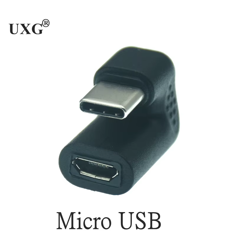 Adaptador USB-C a Micro USB en ángulo