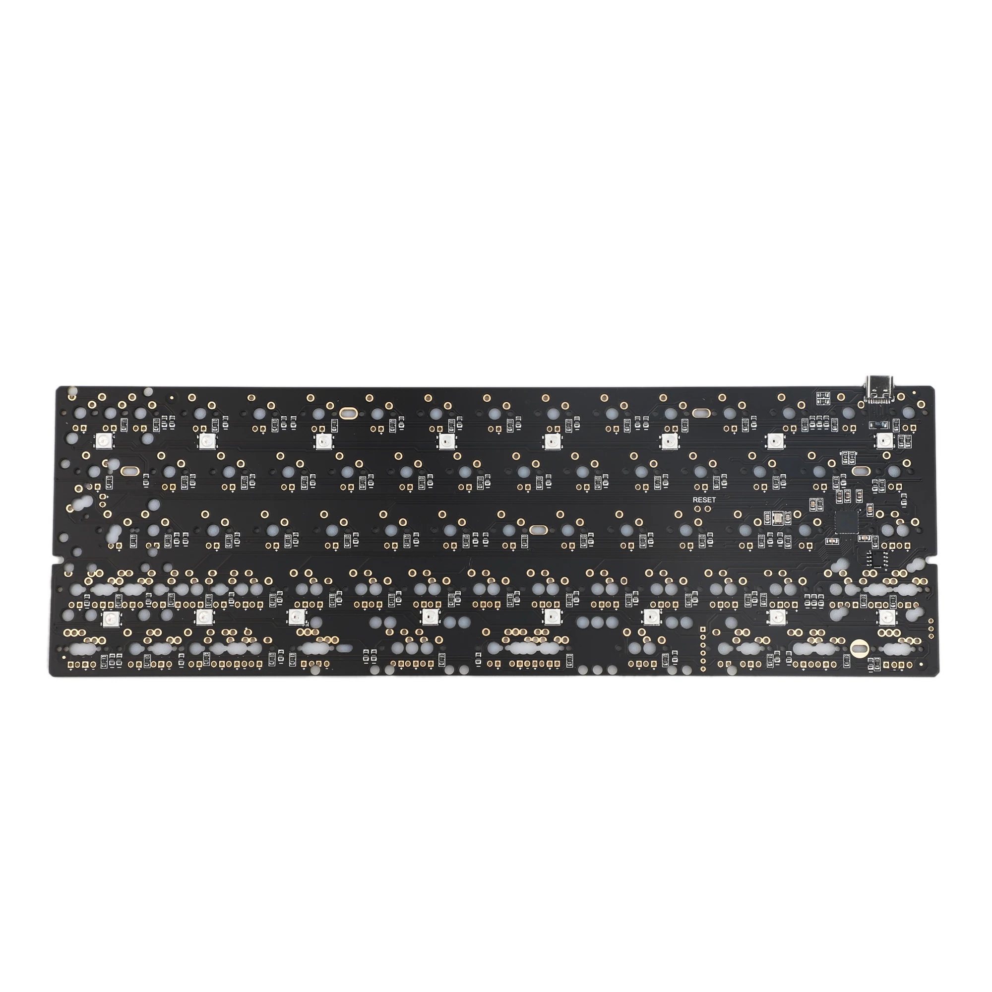 Carcasa acrílica CNC para teclado GH60 con transparencias