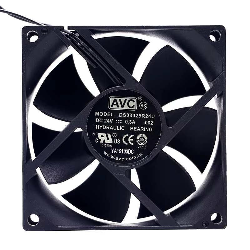 Ventilador SXDOOL 80mm 24V DS08025R24U vista frontal