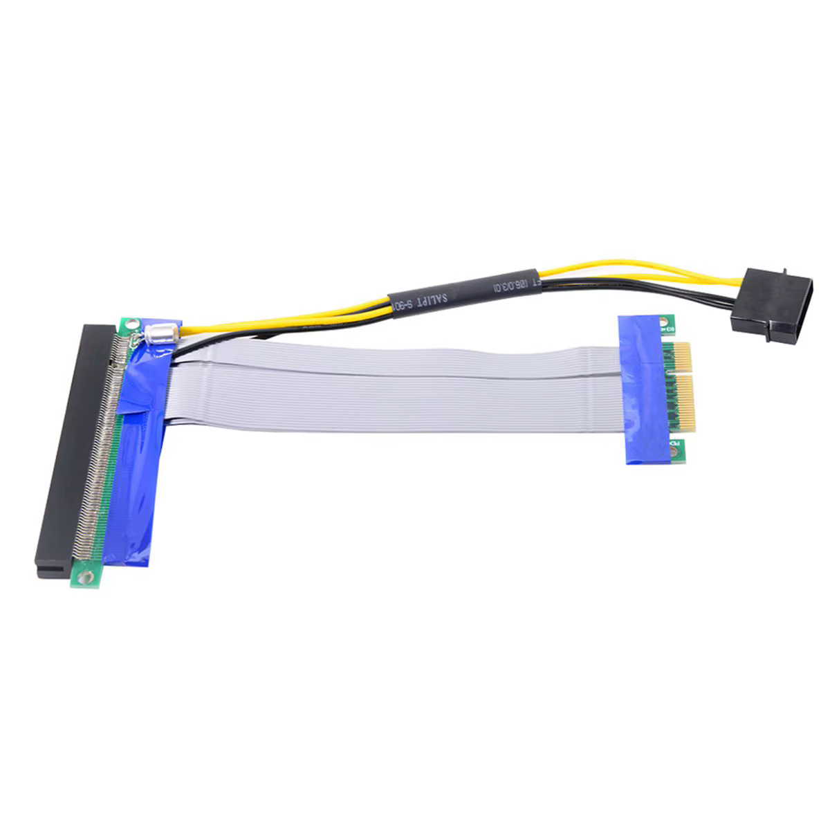 Cable extensor PCIe UXG instalado en minero