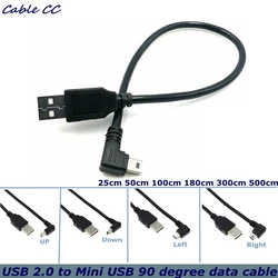 Cable Datos USB 2.0 Mini USB Tipo B 5 Pines 90º