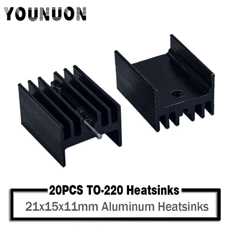 Disipador Térmico TO220 - Aluminum Negro para MOS 7805 - imagen 5