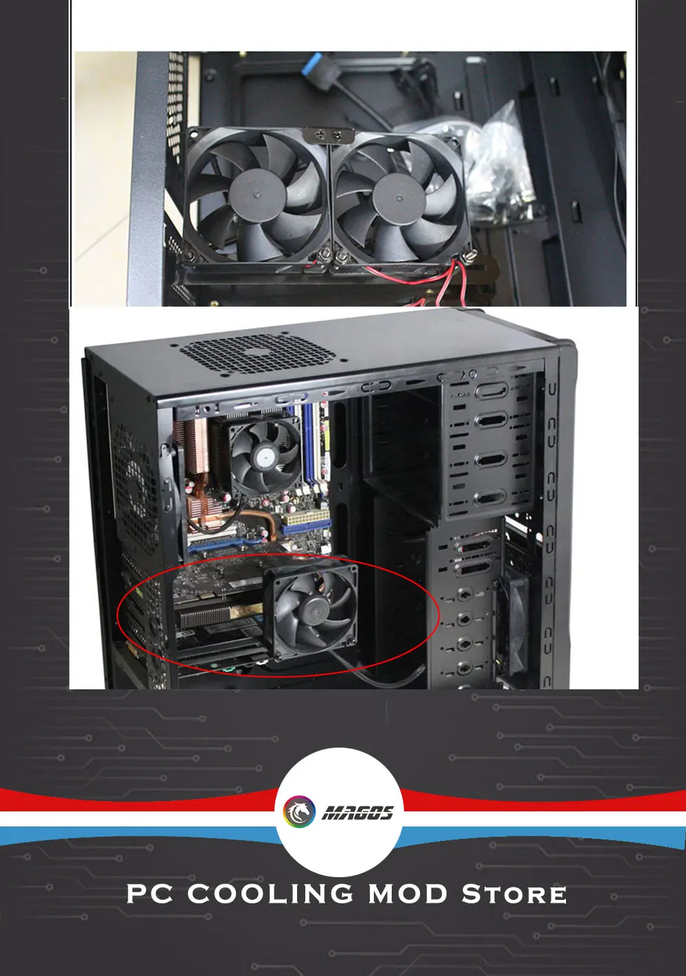 Configuración de flujo de aire en PC