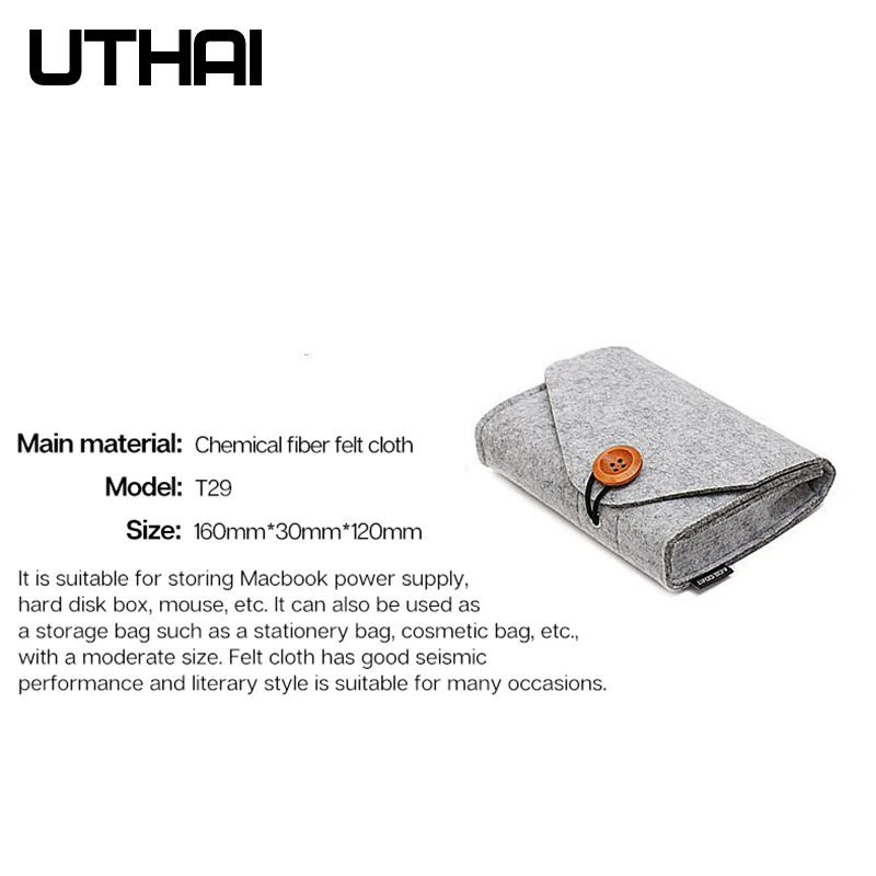 UTHAI T29 Estuche Portátil 2,5 Pulgadas Organizador Tech - imagen 4