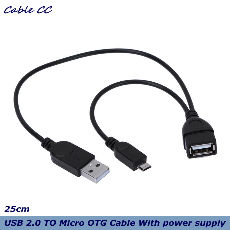 Cable OTG conconnectores USB-A hembra y Micro USB macho