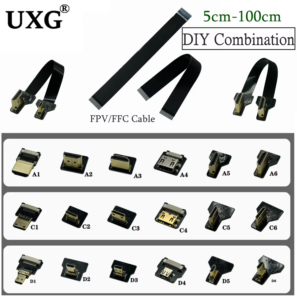 Cable Micro HDMI a Mini FPC Flexible 90° para FPV - imagen 5