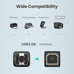 UGREEN Cable USB-B para Impresora – USB 2.0 de Alta Velocidad