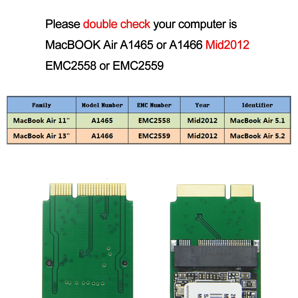 SSD para MacBook Air A1465/A1466 (2012) - imagen 5
