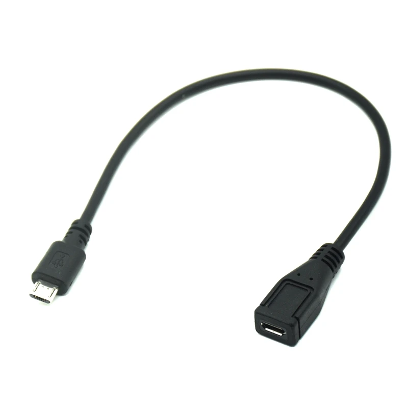Extensor Micro USB 2.0 Macho-Hembra 90 Grados 25cm - imagen 2