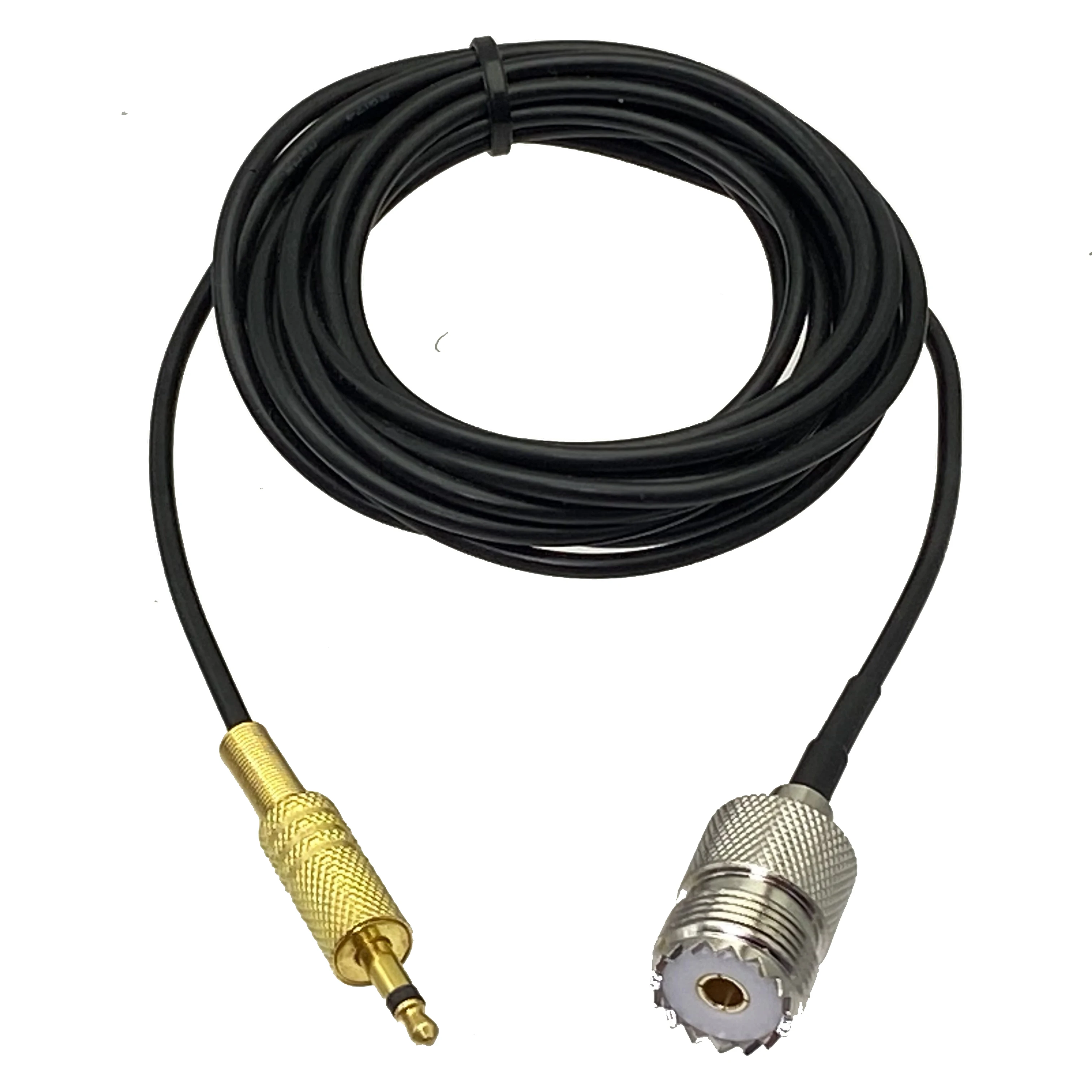 Vista frontal del conector hembra RG174 UHF SO239