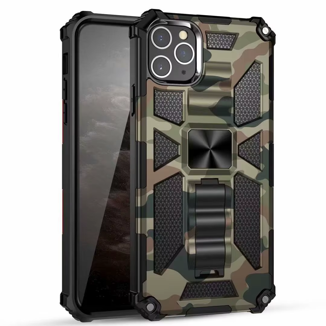 Funda híbrida camuflada con soporte