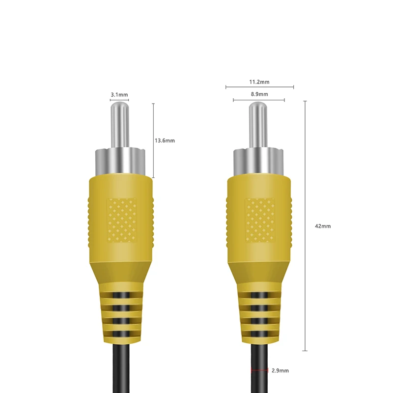 Conectores RCA niquelados anticorrosión