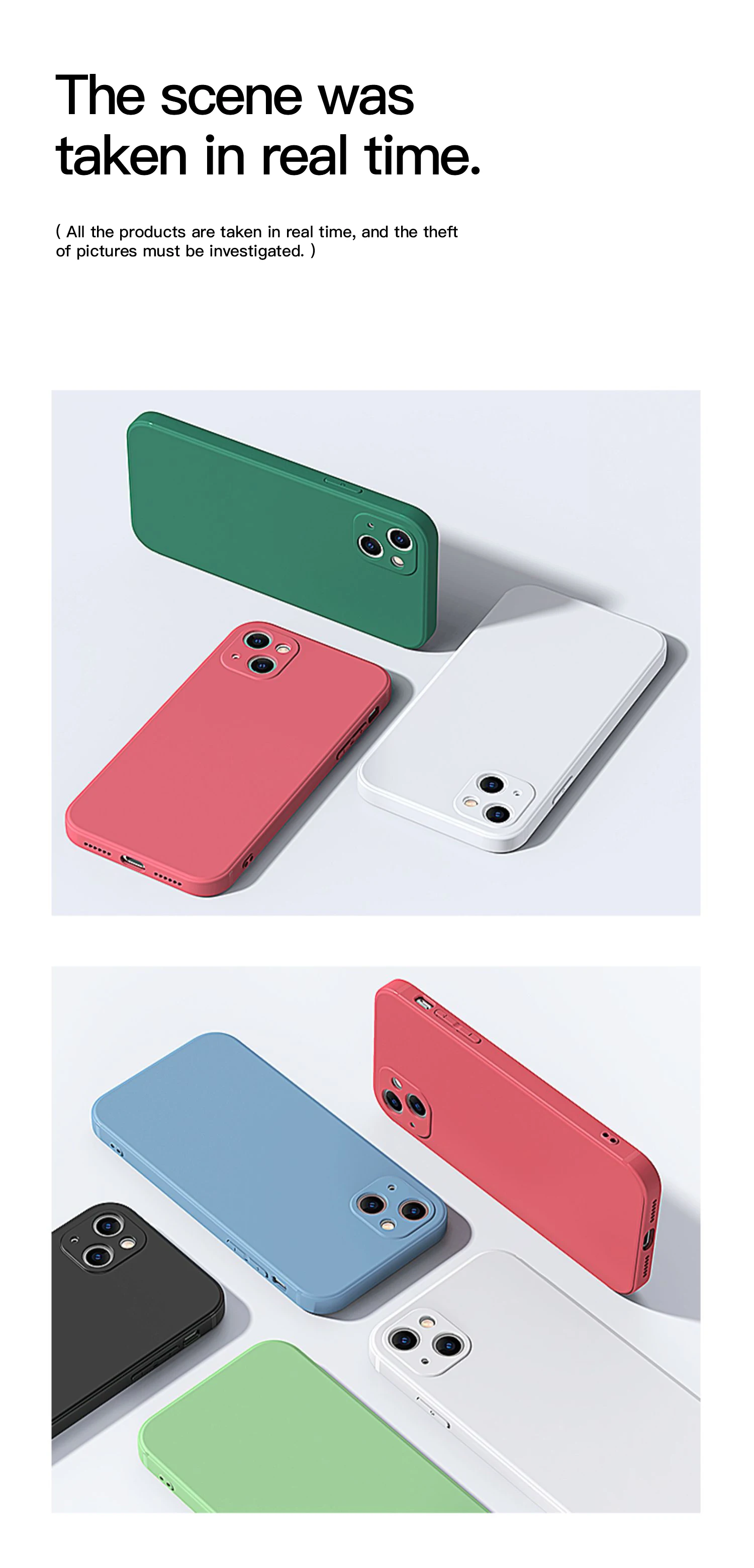 Funda de silicona líquida transparente en iPhone