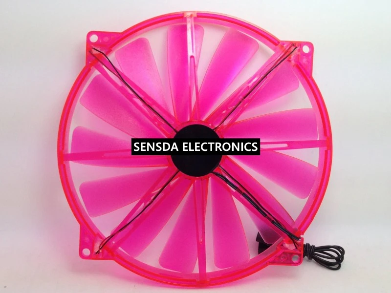 Ventilador LED 20cm rojo y verde para PC
