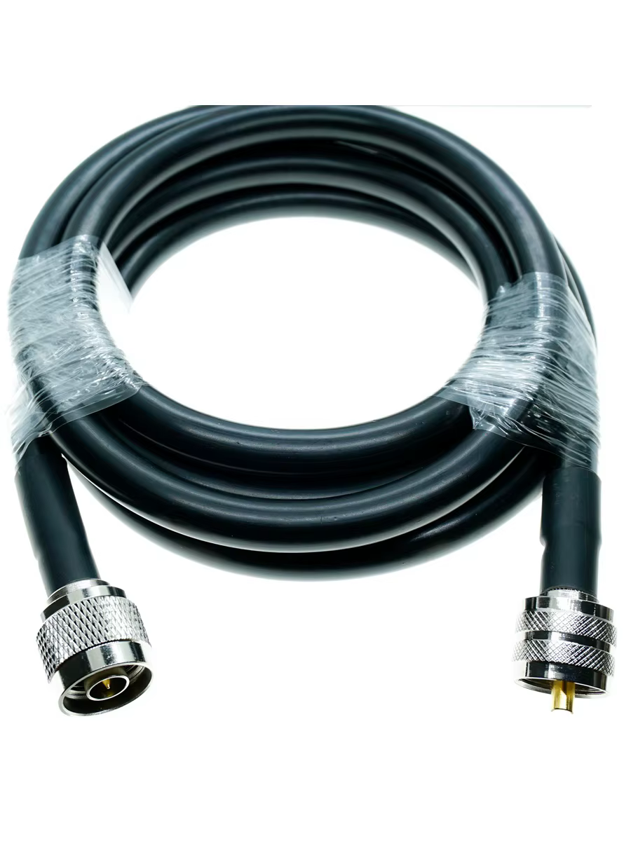 Cable coaxial LMR400 con conectores N macho y PL259