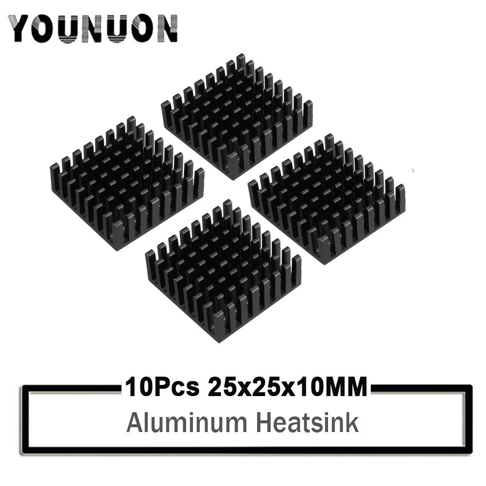 YOUNUON Disipador Aluminio para CPU GPU VGA RAM con Cinta 3M Negro - imagen 2
