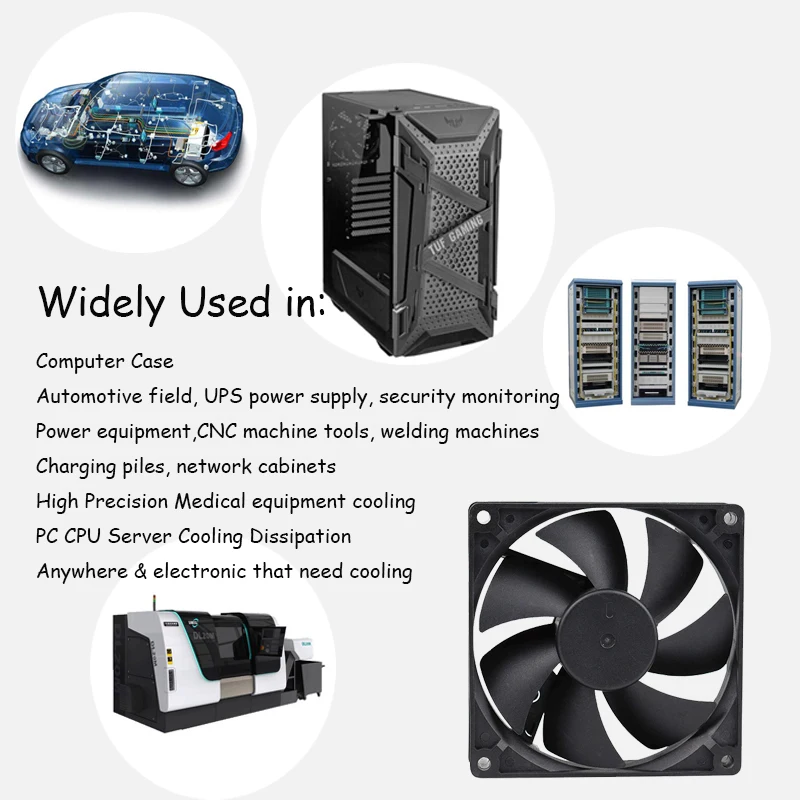 Ventilador 92mm Sin Escobillas para PC y CPU Silencioso - imagen 2