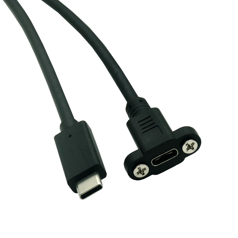 Cable Extensión USB 3.1 Tipo C Macho-Hembra 10Gbps con Soporte Panel - imagen 4