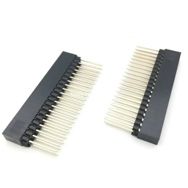 Conector de apilamiento hembra 40 pines vista lateral