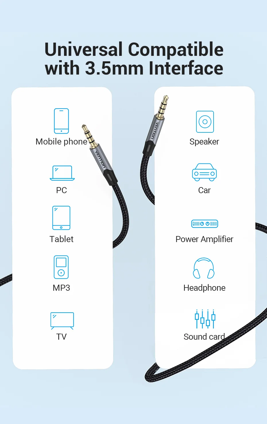 Compatible universal con interfaz de 3,5mm