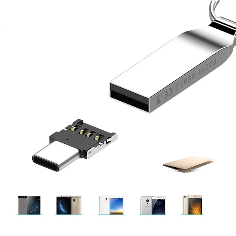 Adaptador usado con un pendrive y un disco duro externo