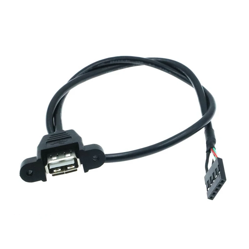 Conector USB 2.0 Tipo A Hembra Montaje Panel - Cable DuPont 5 Pines - imagen 3