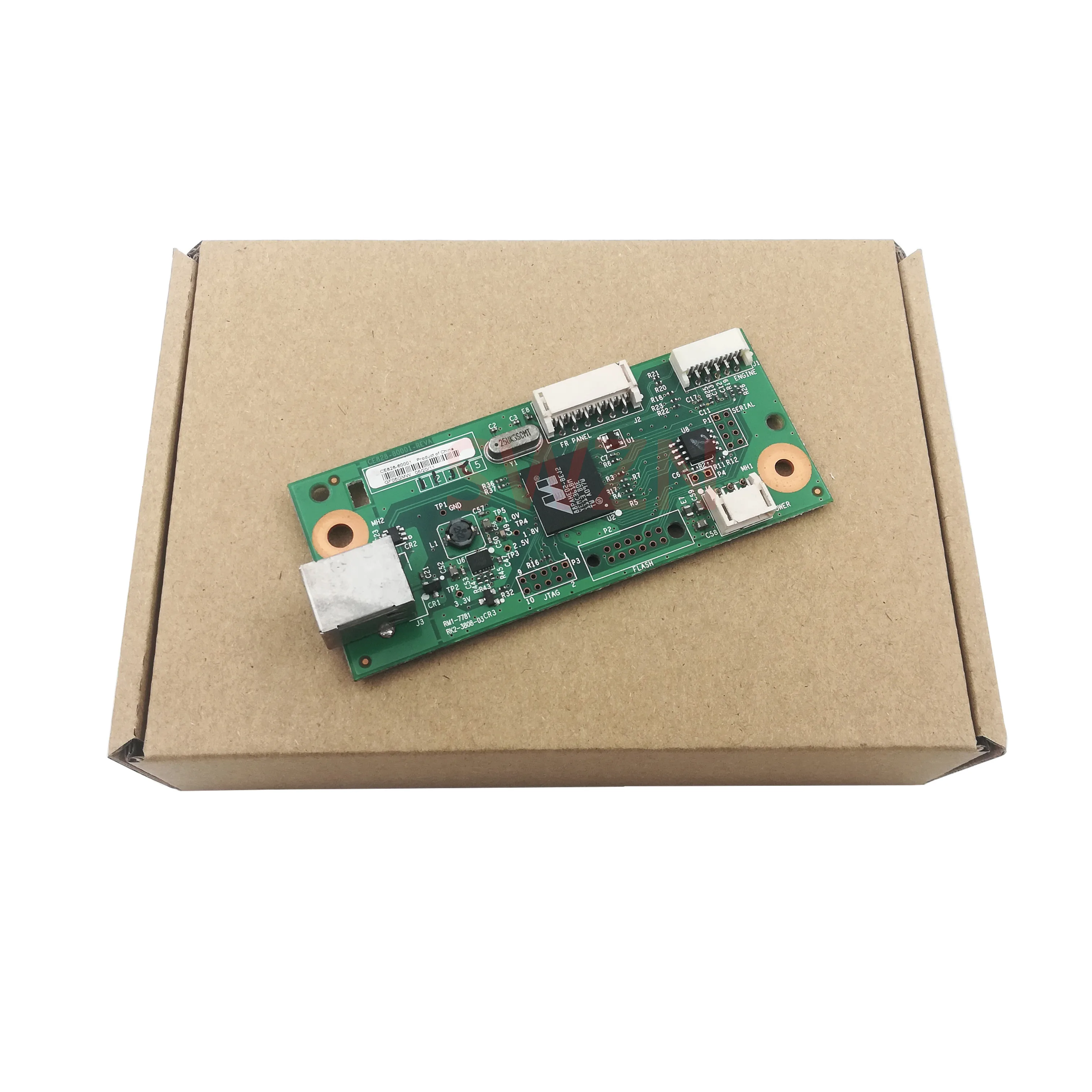 Placa base vista posterior con conexiones