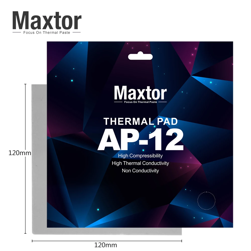 Almohadilla Térmica Maxtor AP-12 Silicona Conductividad CPU GPU - imagen 2
