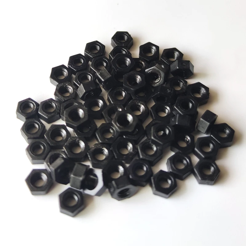 Detail of screw head and nut