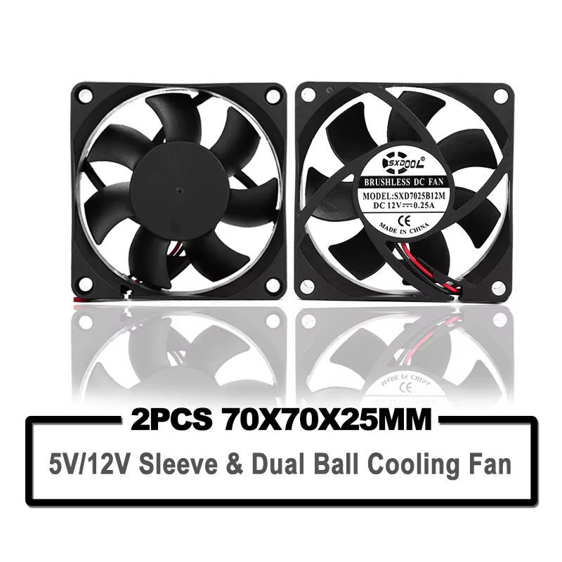 Ventilador 70mm vista frontal