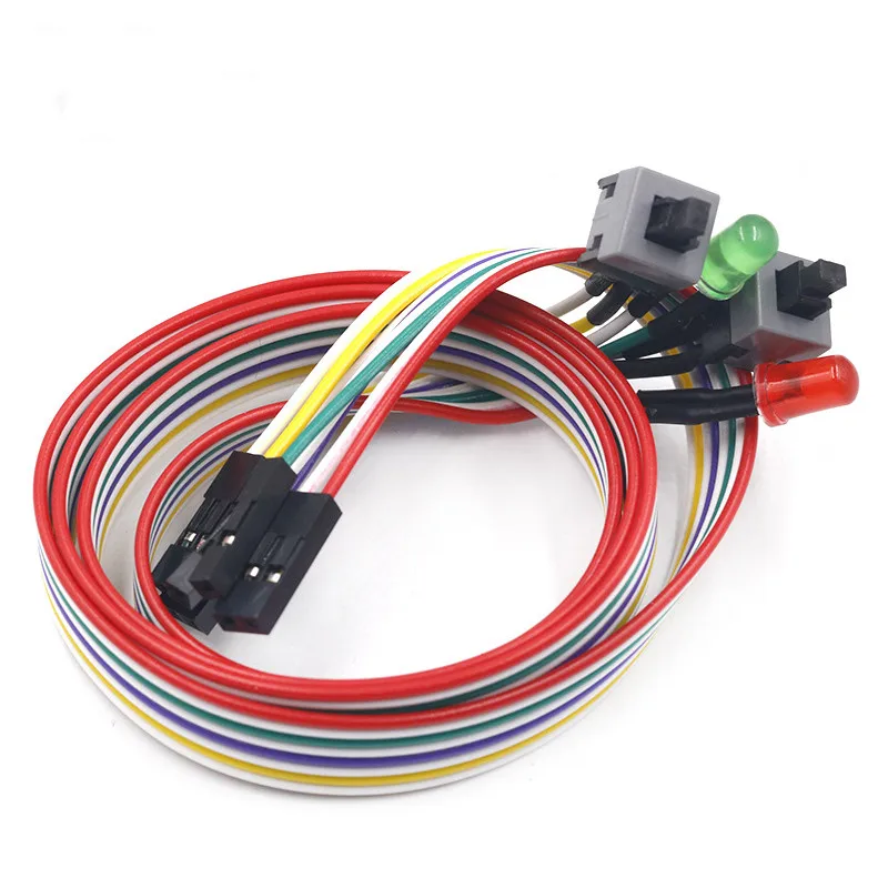 Cable LED conectado a la placa base