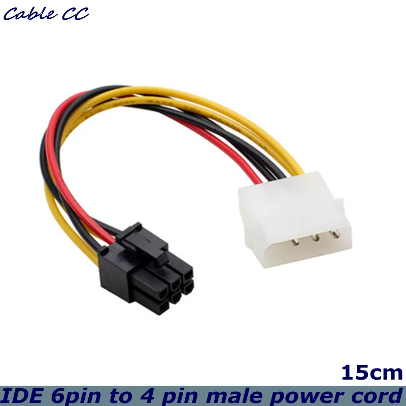 Cable conversor Molex a PCIe vista frontal