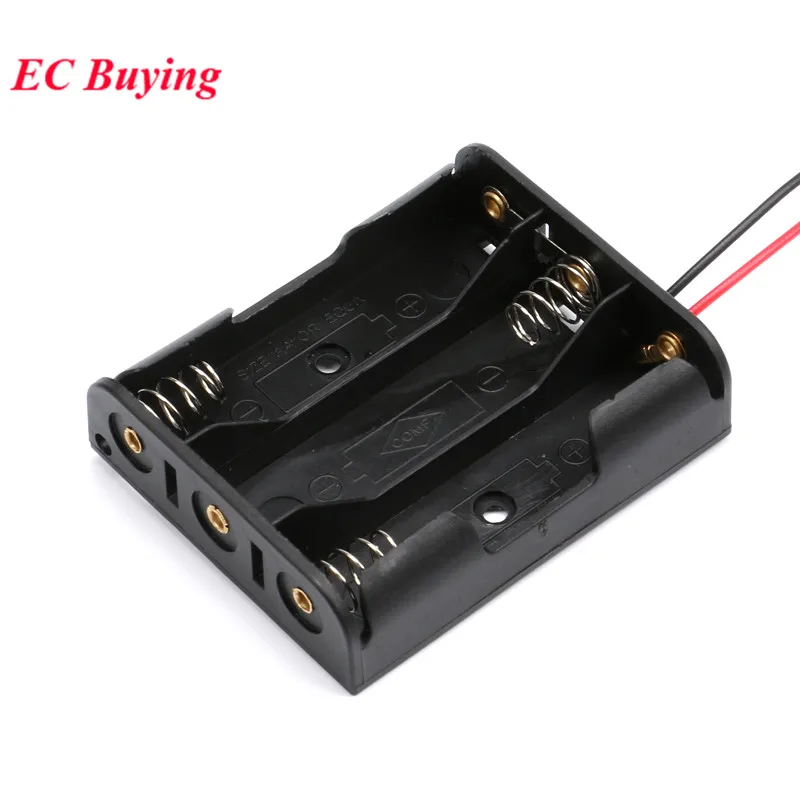 Caja porta pilas AAA negra para 2, 3 o 4 unidades – Resorte 1,5V - imagen 2