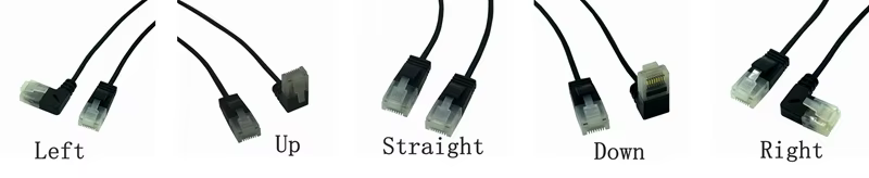 Cable ultrafino en ángulo visto de frente