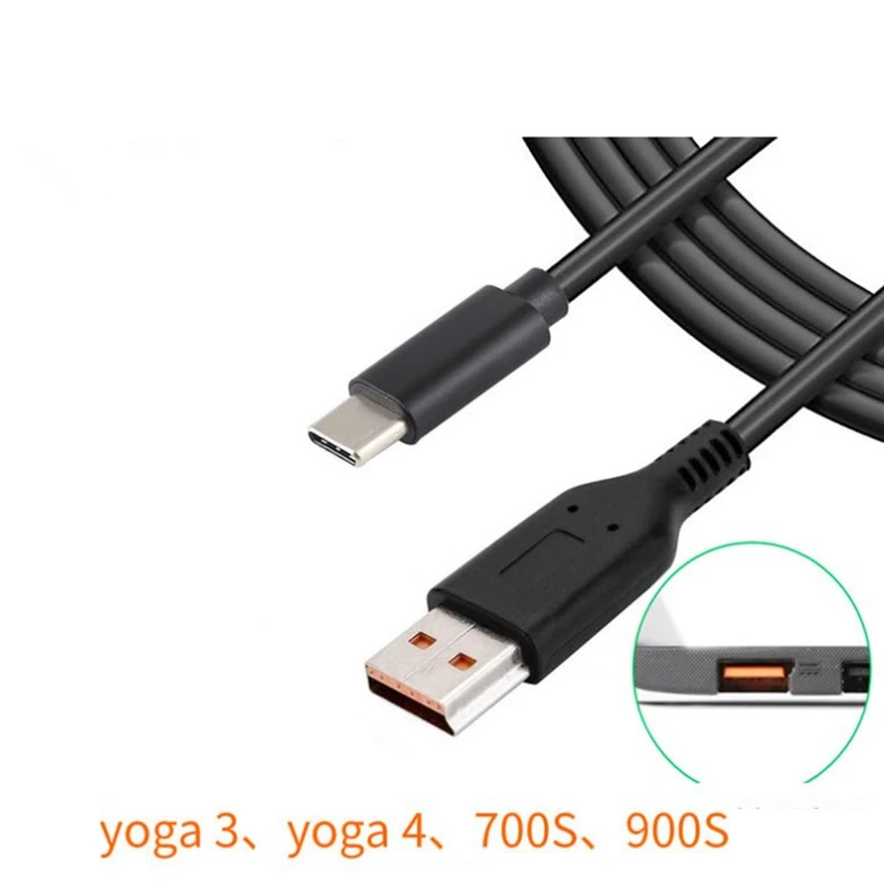 Cable de carga en uso con portátil Lenovo