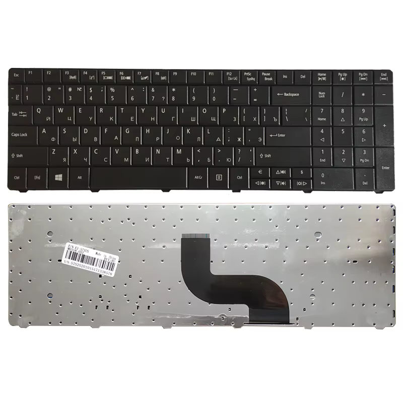 Teclado negro para Acer TravelMate con distribución rusa