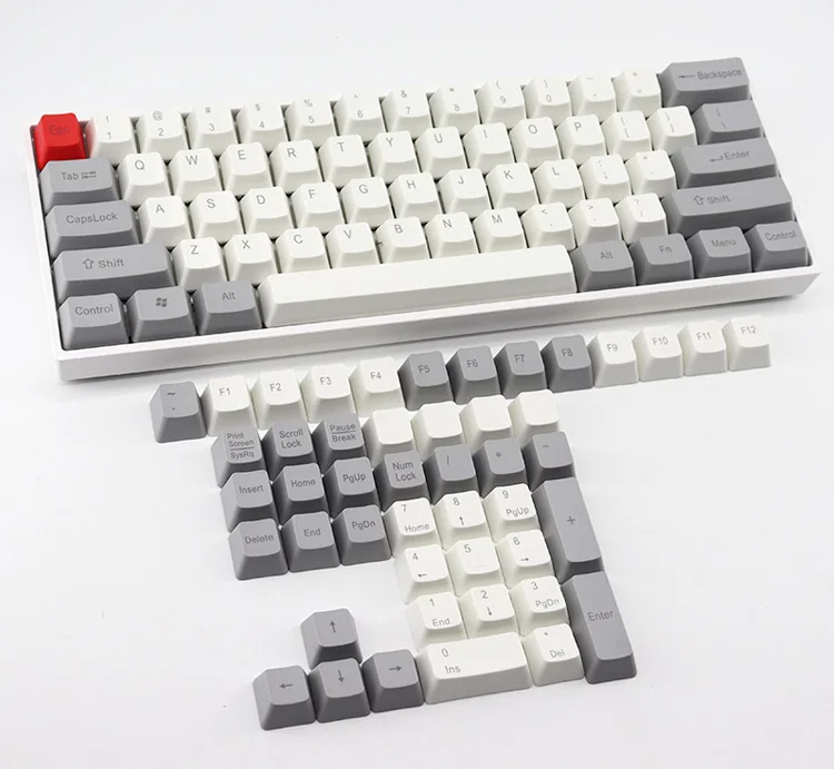 Keycaps con impresión lateral en blanco