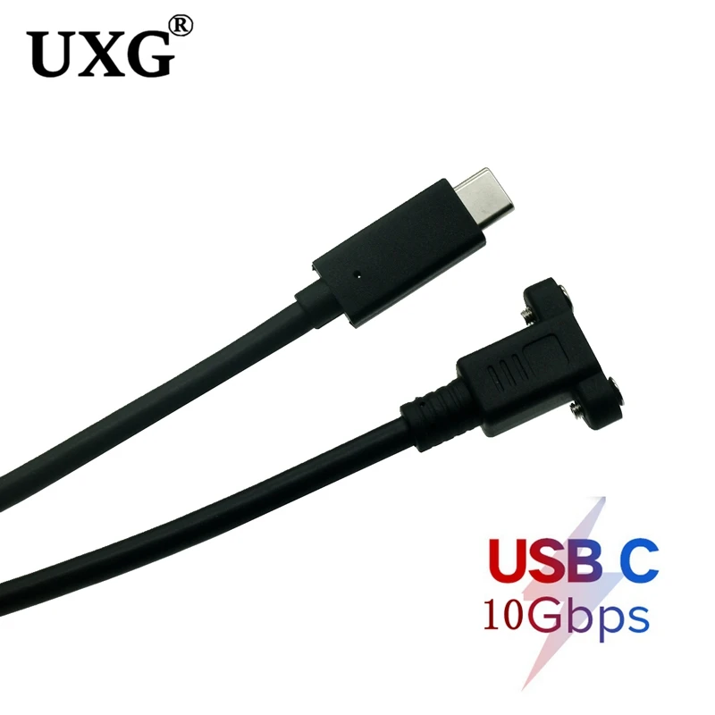 Cable Extensión USB 3.1 Tipo C Macho-Hembra 10Gbps con Soporte Panel - imagen 5