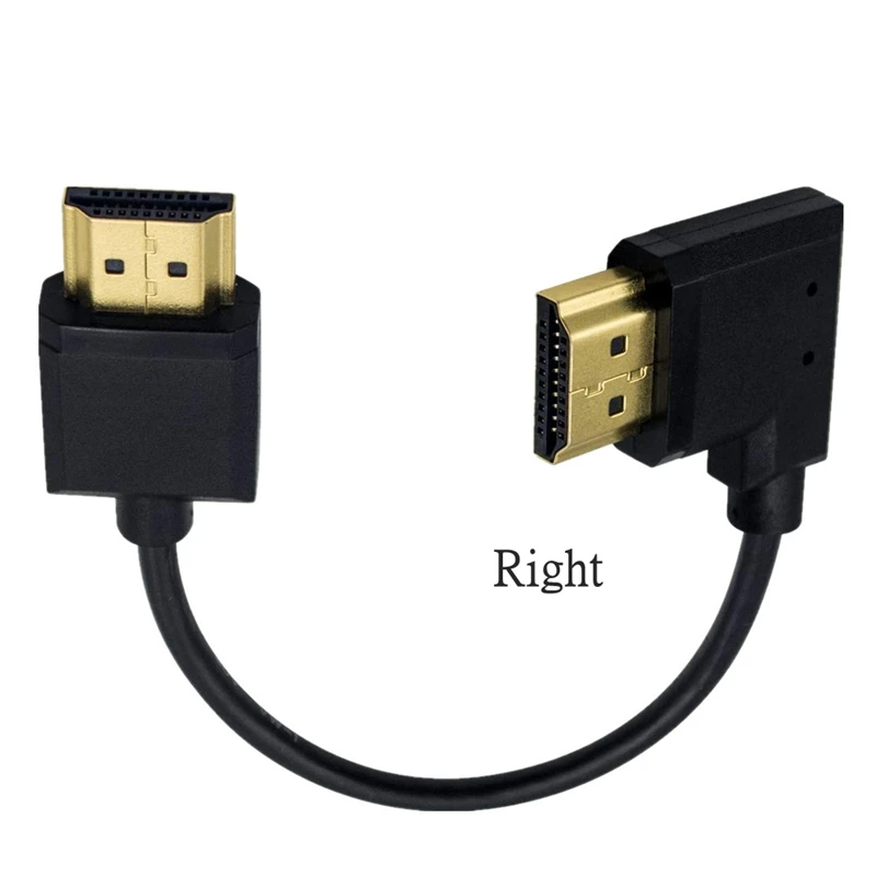 Cable ultra fino en uso conectando cámara a monitor