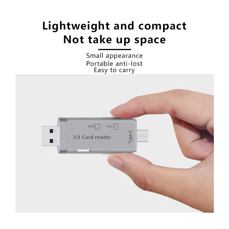 UTHAI SF188 Lector de Tarjetas USB-C SD/TF 3.0 Doble Conector - imagen 2