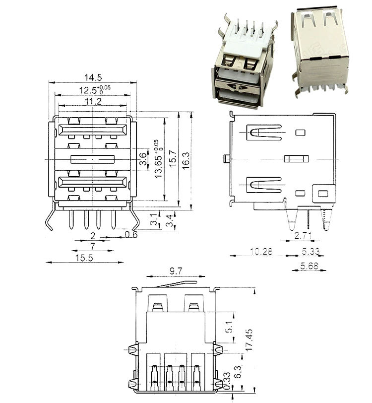 Conector USB para tira LED RGB