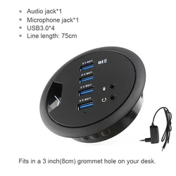 Hub USB-C 3.0 con Lector SD/TF - Escritorio