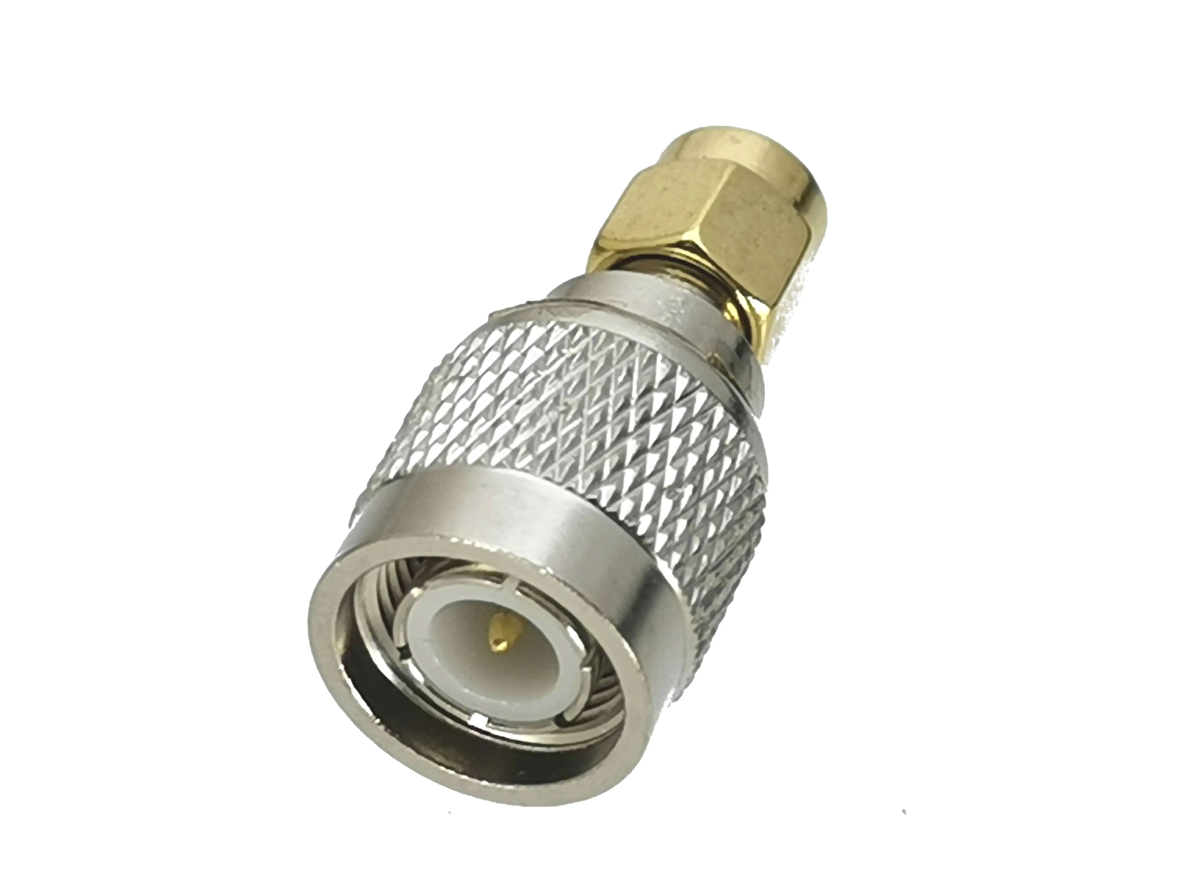 Adaptador SMA macho a TNC macho vista lateral